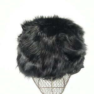 1950s Vintage Women's Black Fox Fur Muff